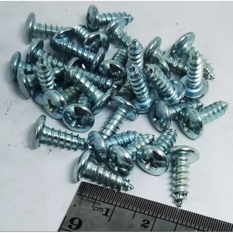 Jual Baut Screw Cacing M4x13 Lancip Putih | Shopee Indonesia