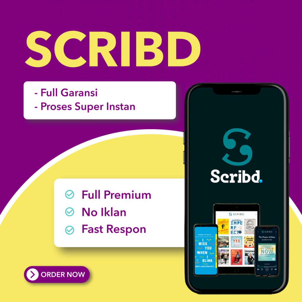 Jual SCRIBD PREMIUM 1 TAHUN FULL GARANSI (UNLOCKED SEMUA FITUR ...