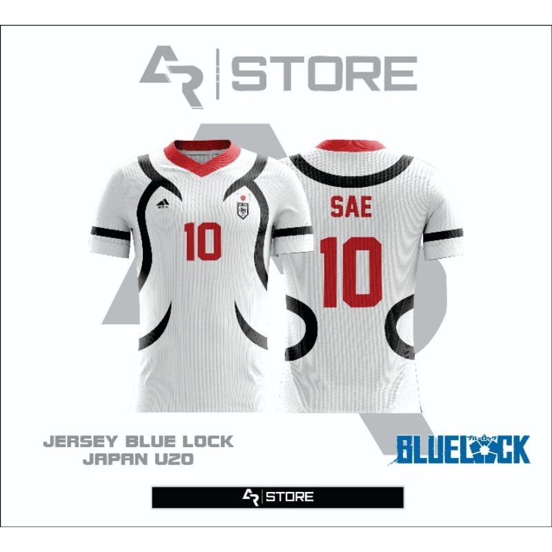 Jual Jersey Anime Blue Lock Japan U20 Itoshi Sae - Free Custom Nama dan ...