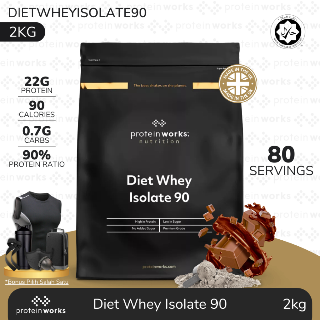 Jual Diet Whey Protein Isolate 90 2kg TPW The Protein Works Shopee