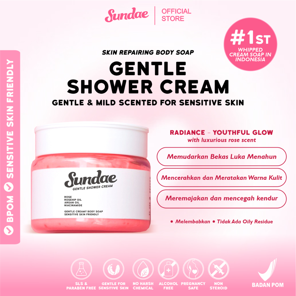 Jual Radiance SUNDAE Shower Cream Sabun Mandi Mencerahkan dan