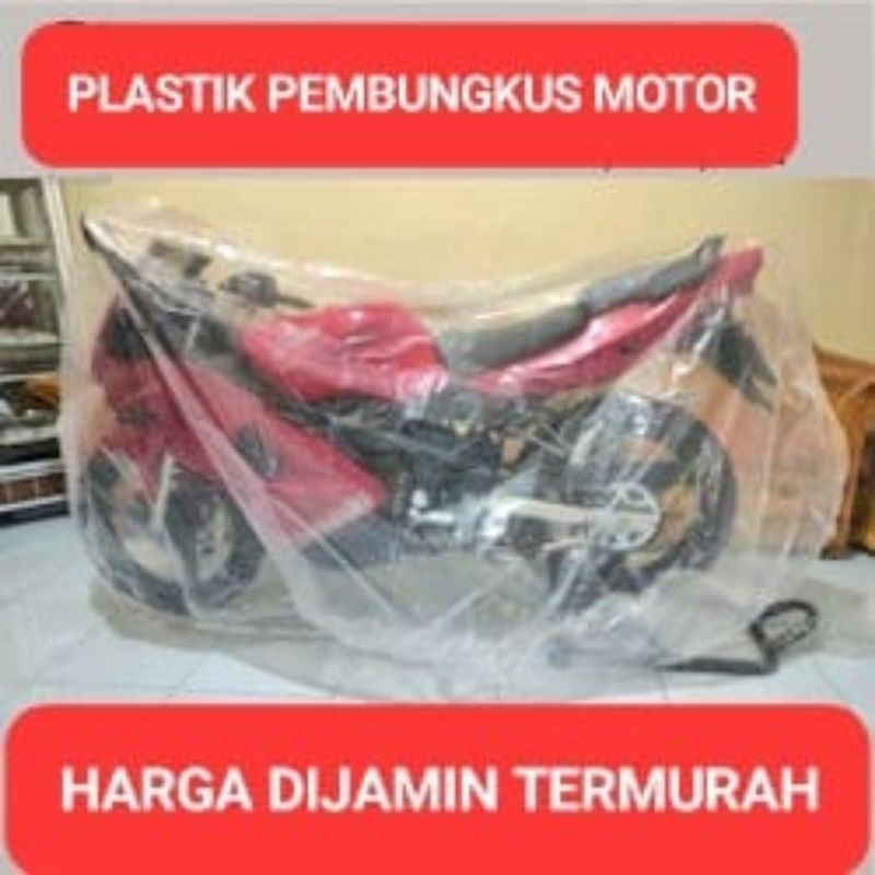 Jual SARUNG SEPEDA MONTOR MOGE Plastik PE Bening Transparan Tebal