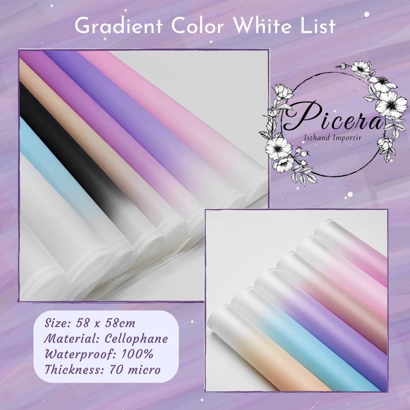 Jual BEST QUALITY GRADE A Flower Wrapping Paper Gradient Double List ...