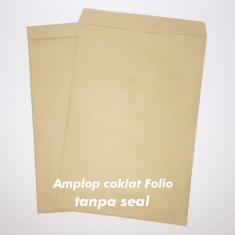 Jual Amplop Coklat Folio 1 Pak Tanpa Seal Isi 100lbr Shopee Indonesia