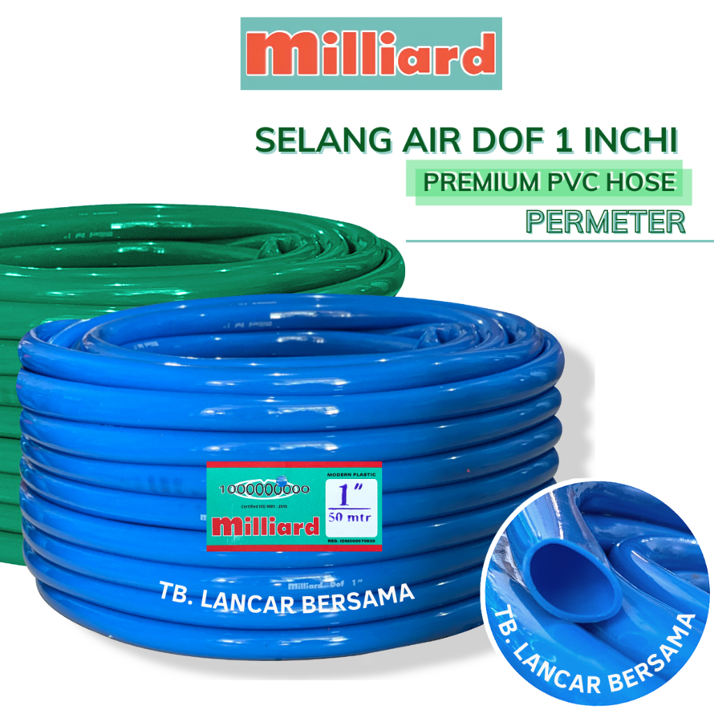 Jual SELANG AIR 1 INCH MILLIARD DOF HARGA PERMETER | Shopee Indonesia