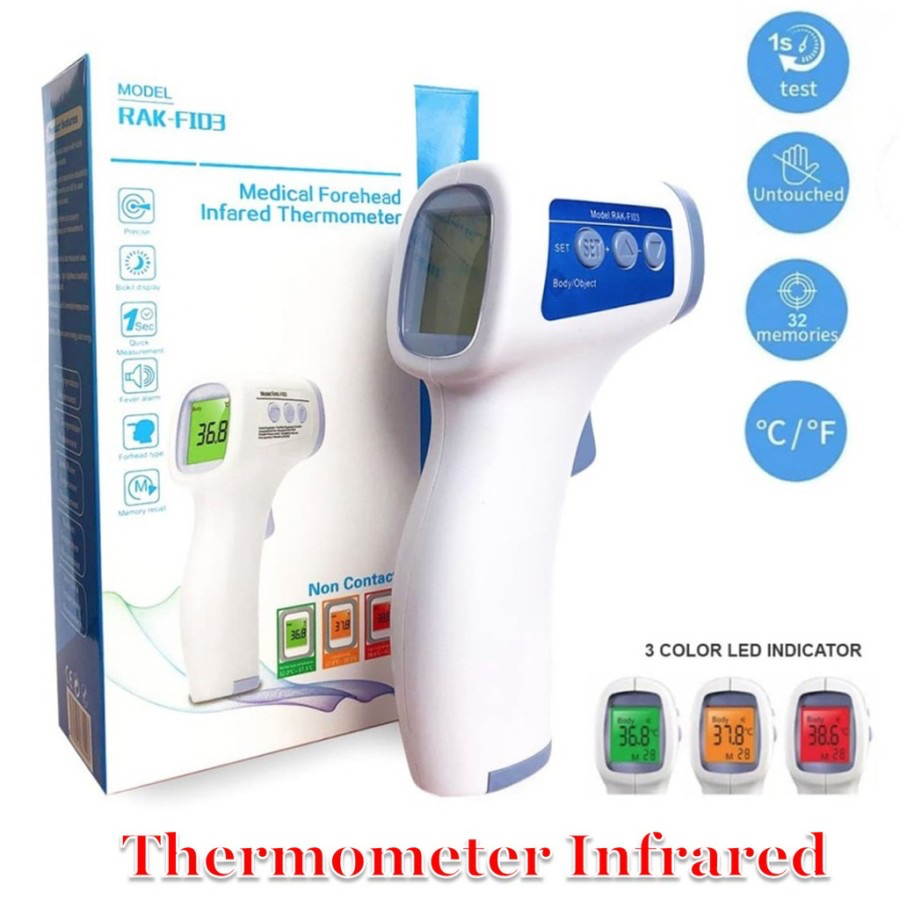 Jual Thermometer Infrared Sertifikasi Kemenkes Termometer F103 Shopee