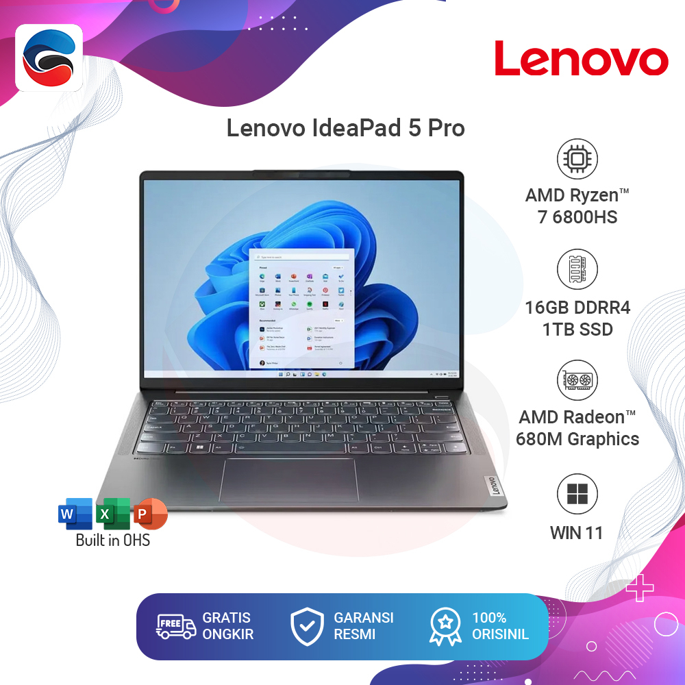 Jual Lenovo Laptop Ideapad 5 Pro 14arh7 Amd Ryzen 7 16gb 1tb