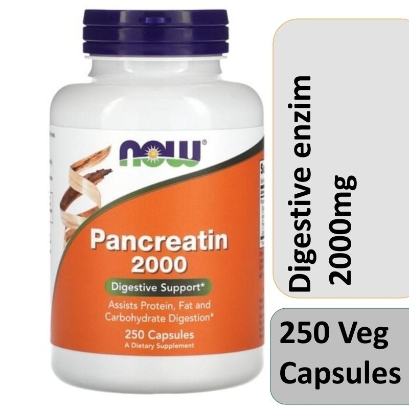 Jual now foods Pancreatin 2000 digestive pancreas enzim enzym enzyme