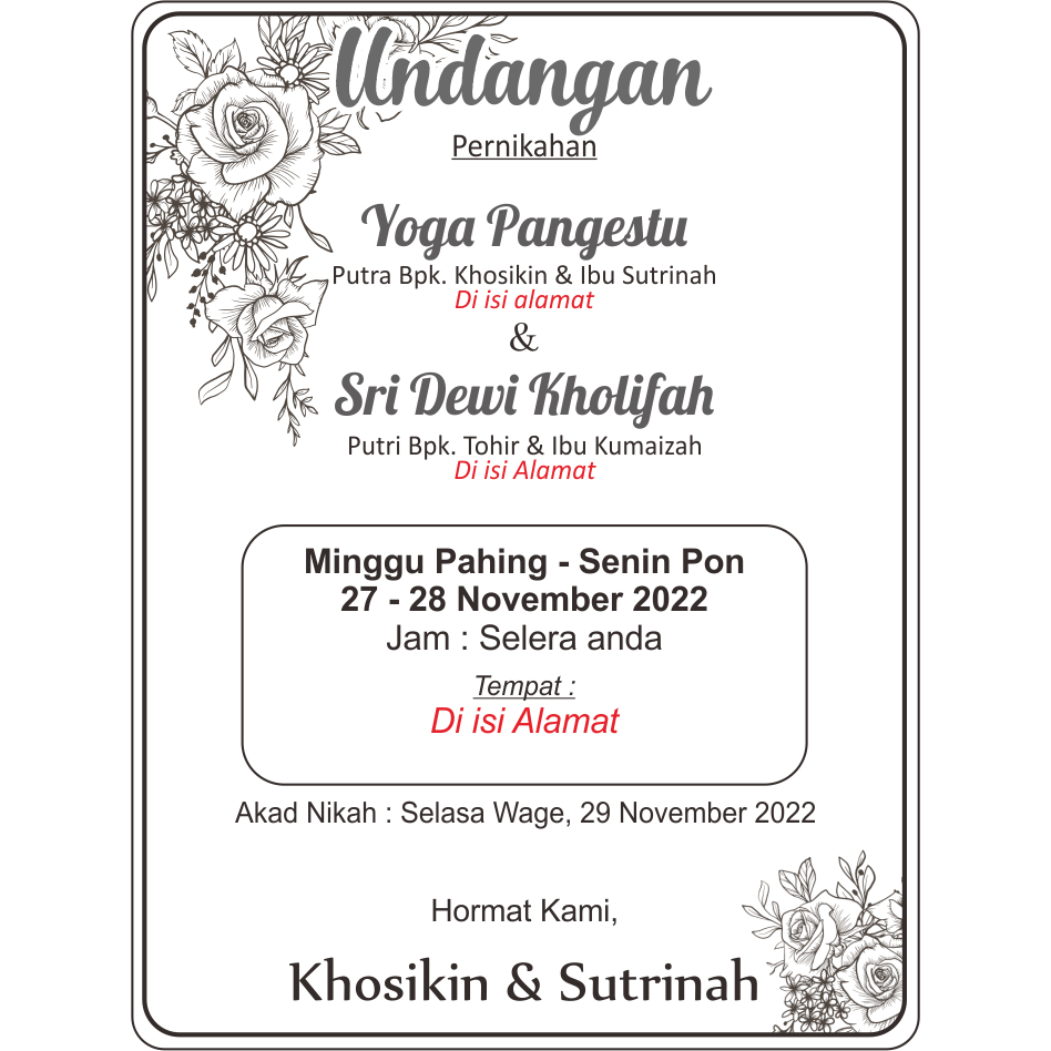 Jual Undangan Kopi Pernikahan/Khitanan HVS dll. | Shopee Indonesia