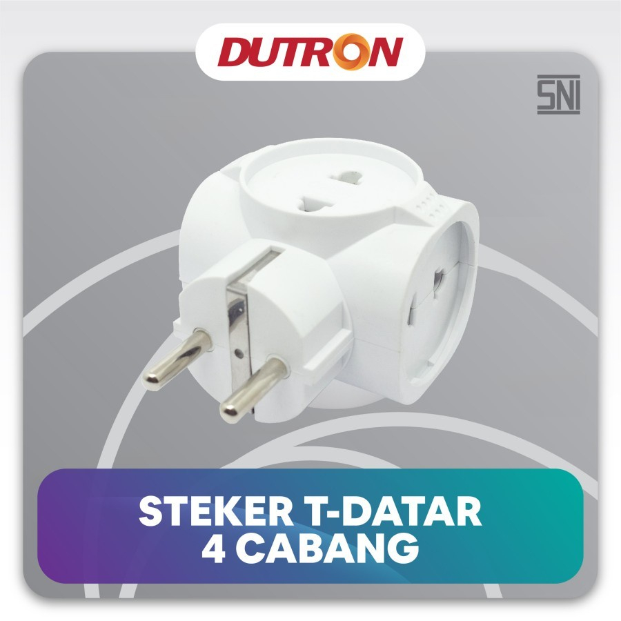 Sapphire Steker T Multi 4 Cabang Datar 4 Lubang Colokan DV-STA-01-TD-HG