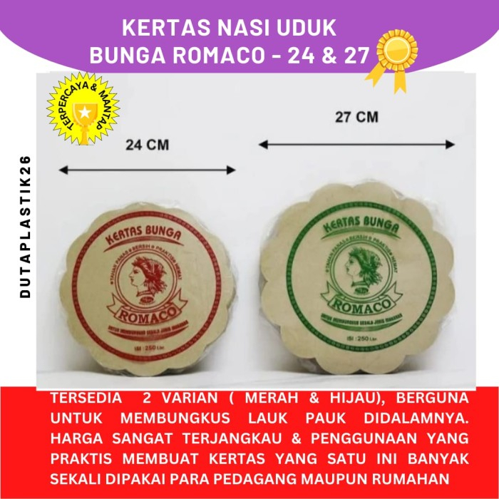 Jual Kertas Nasi Uduk Bunga Romaco Shopee Indonesia