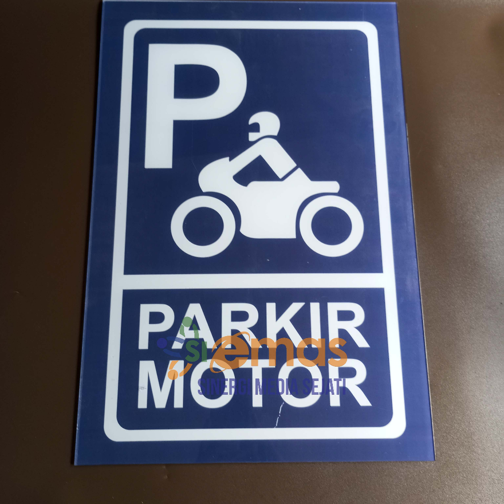 Jual Akrilik Tanda Tempat Parkir Motor Papan Akrilik Parkir Motor Papan Tanda Parkiran Motor 0513