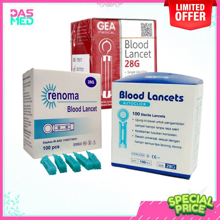 Jual Blood Lancet Renoma / GC / ABN / Jarum Lanset / Jarum Cek Gula ...