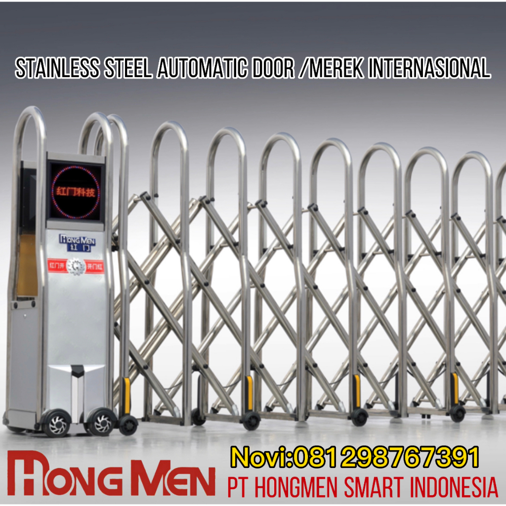 Jual Pagar Otomatis Automatic Retractable Gate Alumunium Folding Gate