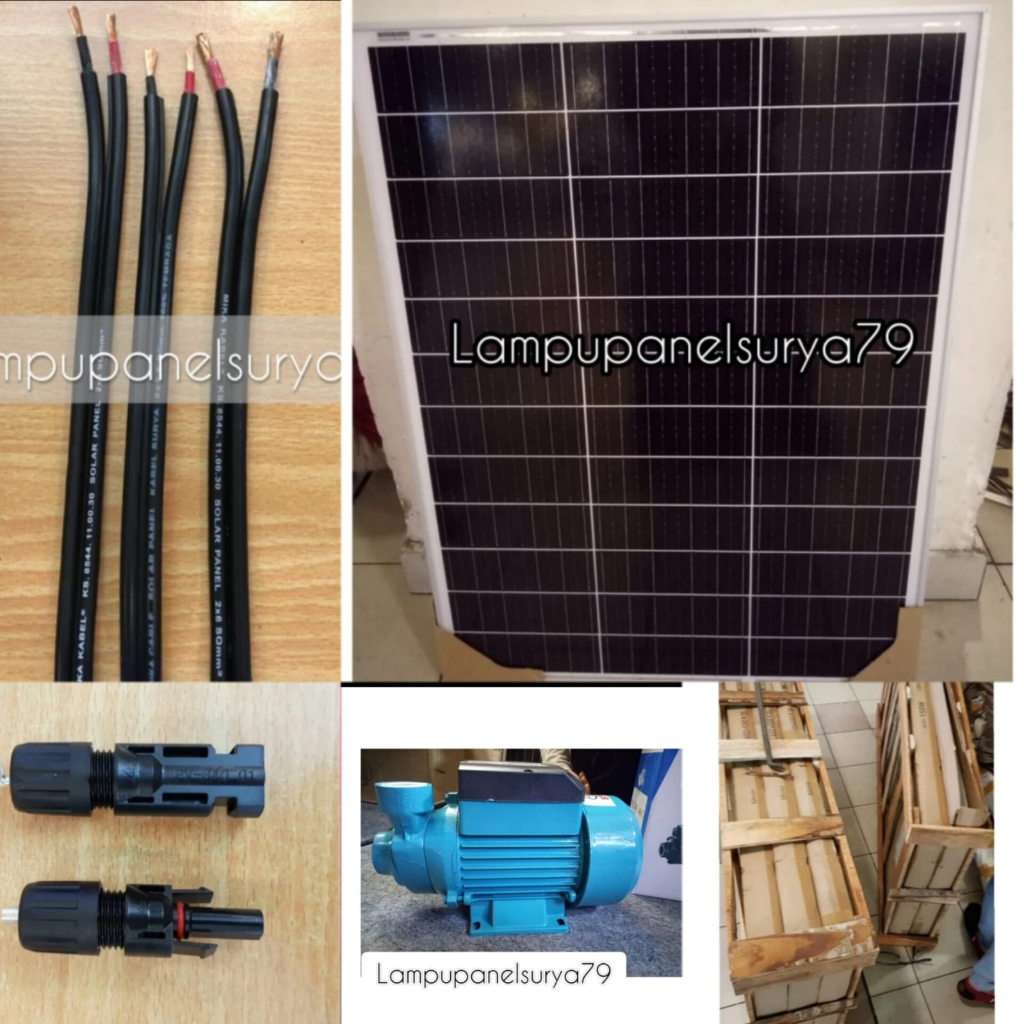 Jual Paket Pompa Air Panel Surya Solar Cell Watt Dc W Paket Murah Shopee Indonesia