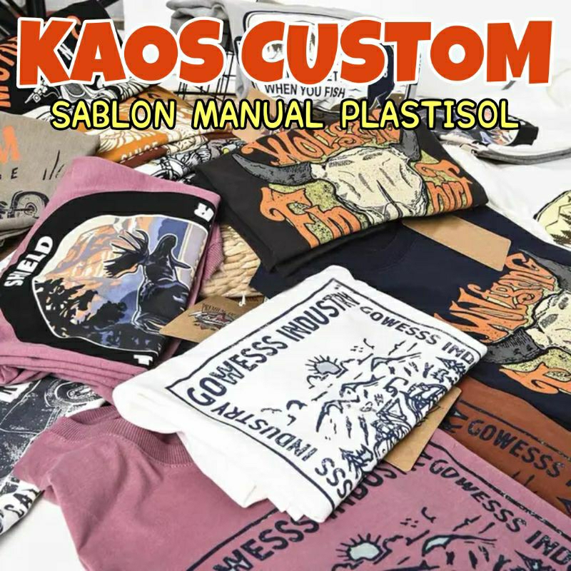 Jual Kaos Custom Sablon Kaos Sablon Manual Kaos Distro Sablon