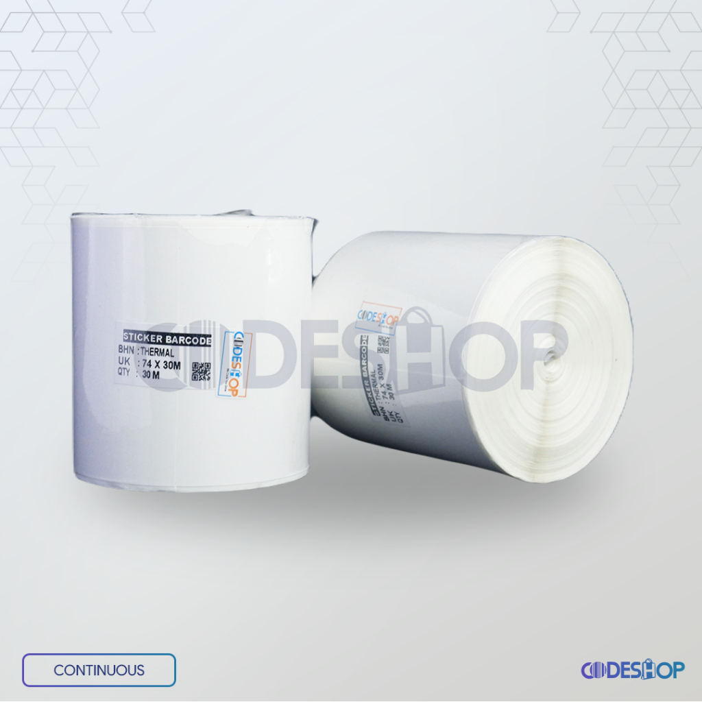 Jual Label Sticker 74 X 30 meter Thermal 80mm Printer EPSON TM-T82 ...