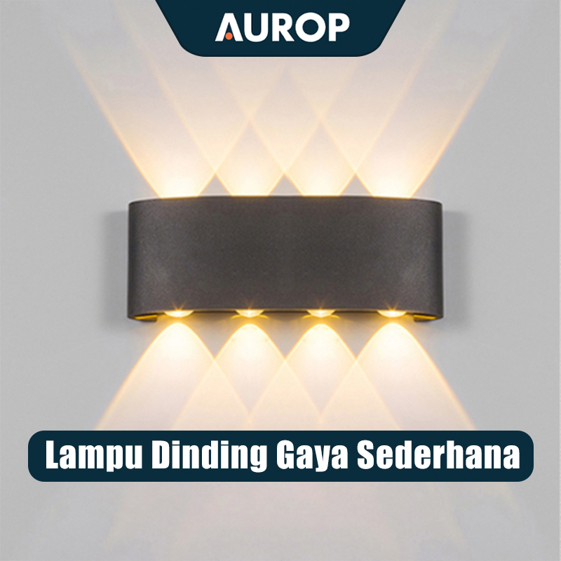 Jual AUROP Lampu Dinding Led Outdoor Minimalis Hias Taman Lampu Tembok ...