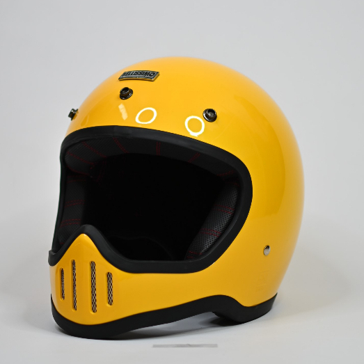 Jual BELLISSIMO HELMET CAFE RACER - Yellow Glossy / Helm CafeRacer Full ...