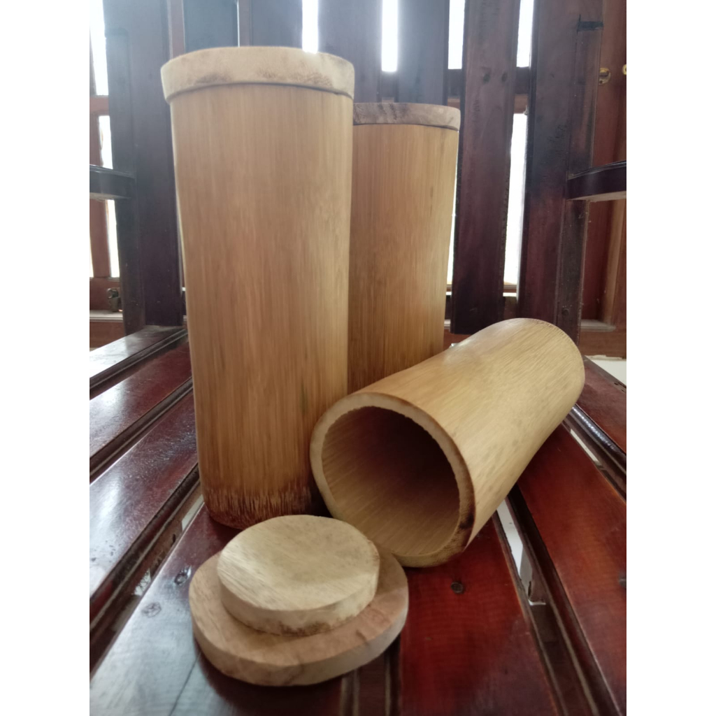 Jual Gelas Bambu Natural Paling Panjang Tinggi 20 Cm Plus Tutup Shopee Indonesia 0833