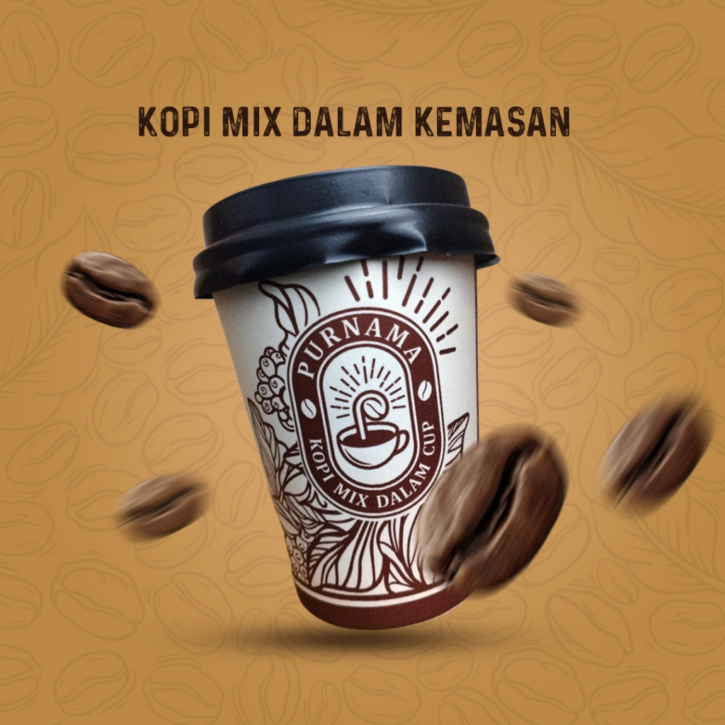 Jual Kopi mix dalam cup kopi purnama robusta original | Shopee Indonesia