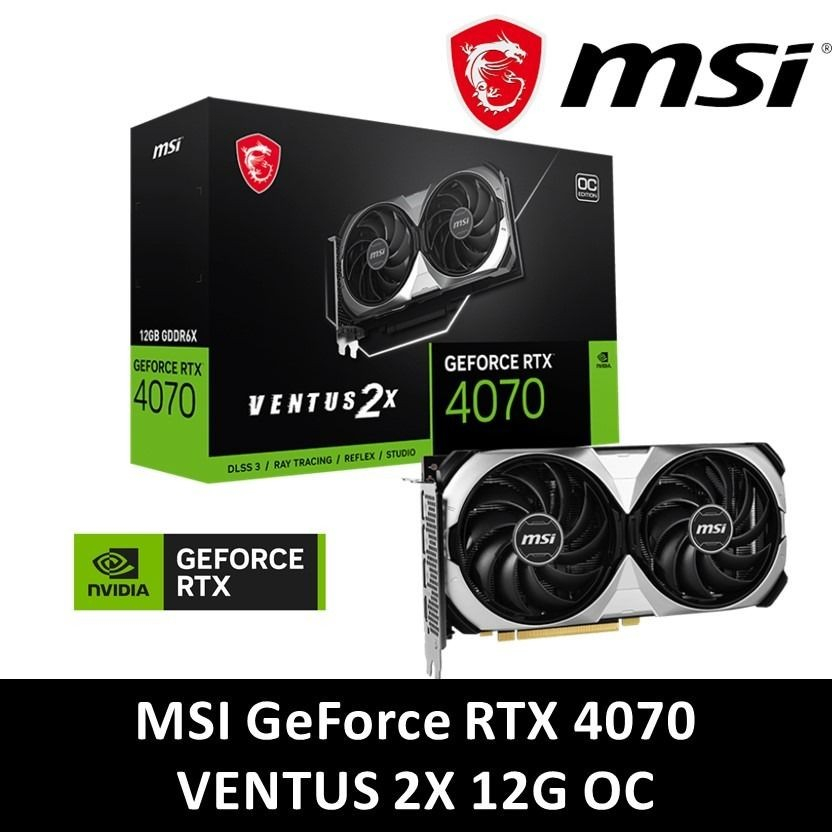 Jual MSI GeForce RTX 4070 VENTUS 2X 12GB OC I RTX 4070 12GB GDDR6X ...