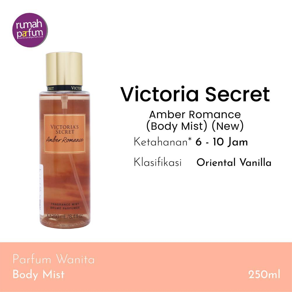 Jual Parfum Wanita Victoria Secret Amber Romance (Body Mist) (New) (250 mL) Perfume Cewek Tahan