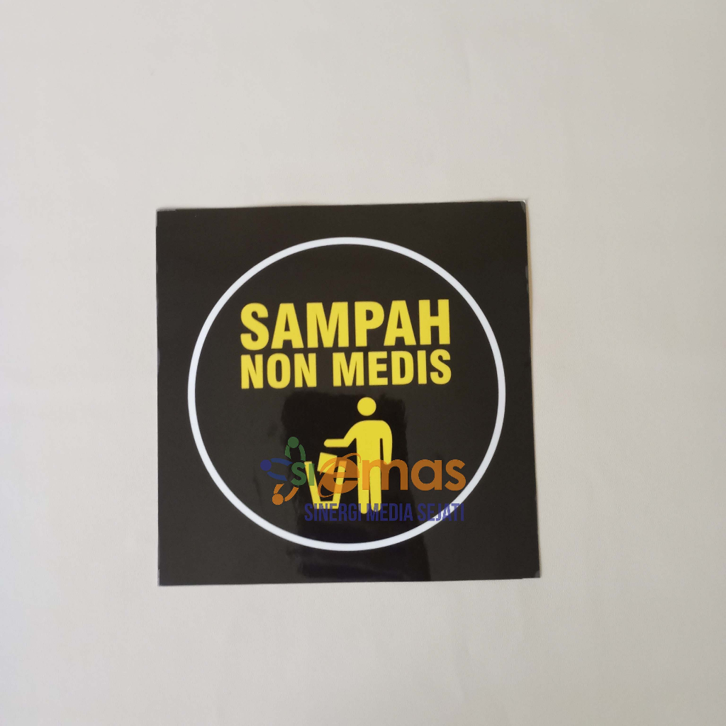 Jual Stiker Tempat Sampah Non Medis | Stiker Label Sampah Non Medis ...