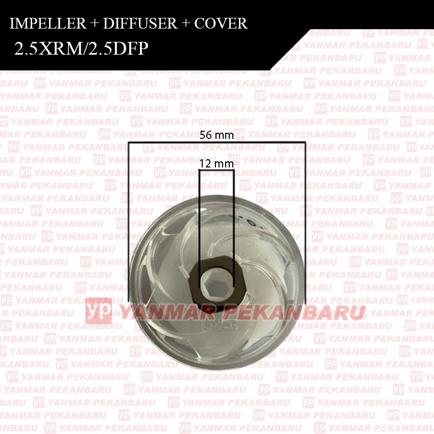 Jual Impeller / Kipas 8MM + Diffuser + Cover 2.5DFP Pompa DRAKOS Celup ...