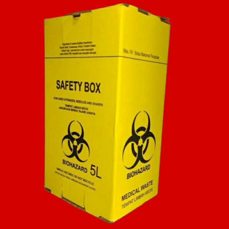 Jual safety box 5l tempat untuk limbah biohazard | Shopee Indonesia