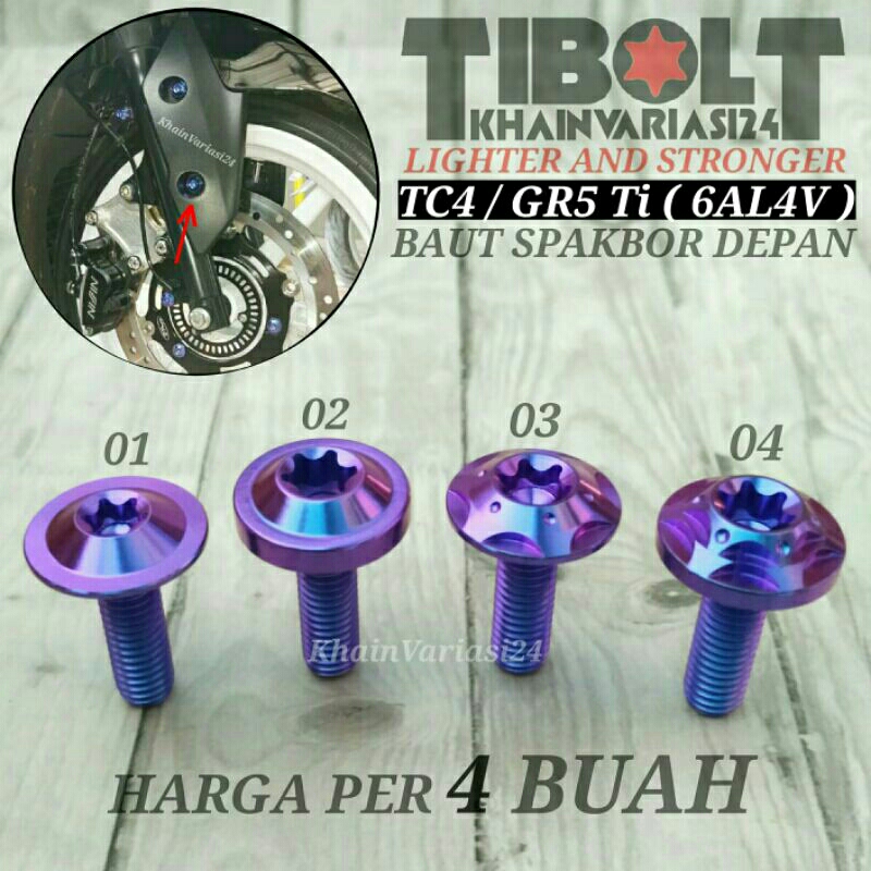 Jual Baut Spakbor Titanium Gr Nmax N Max Aerox Lexi Xmax Shopee Indonesia