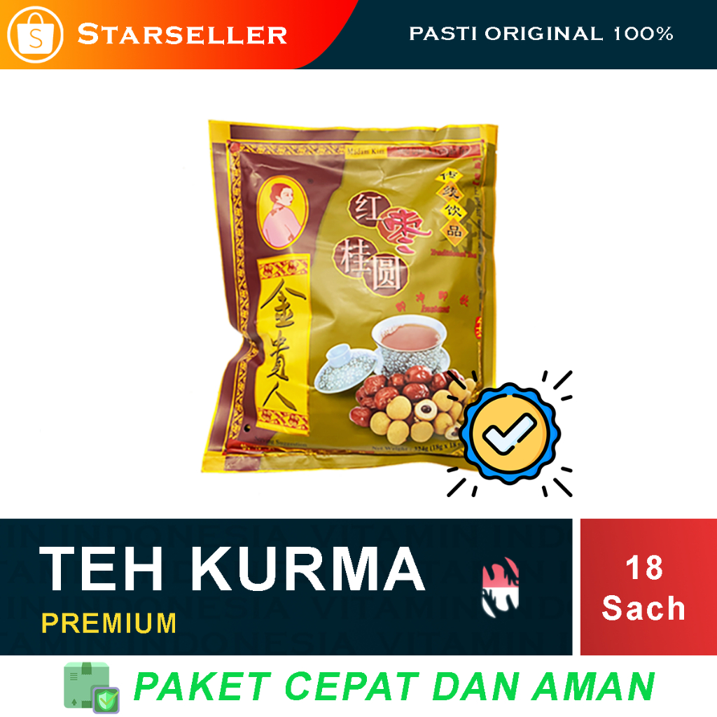 Jual Angco Teh / Red Date Tea Madam Kim isi 18 Bungkus | Shopee Indonesia