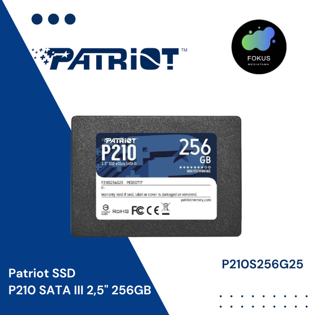 Jual Patriot P210 256GB 2.5" SATA III SSD | Shopee Indonesia