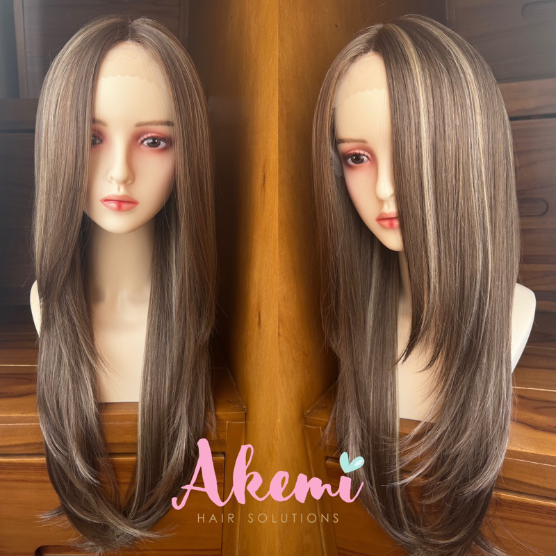 Jual Lace Front Wig Akemi Lurus Layer Cm Rambut Palsu Wanita