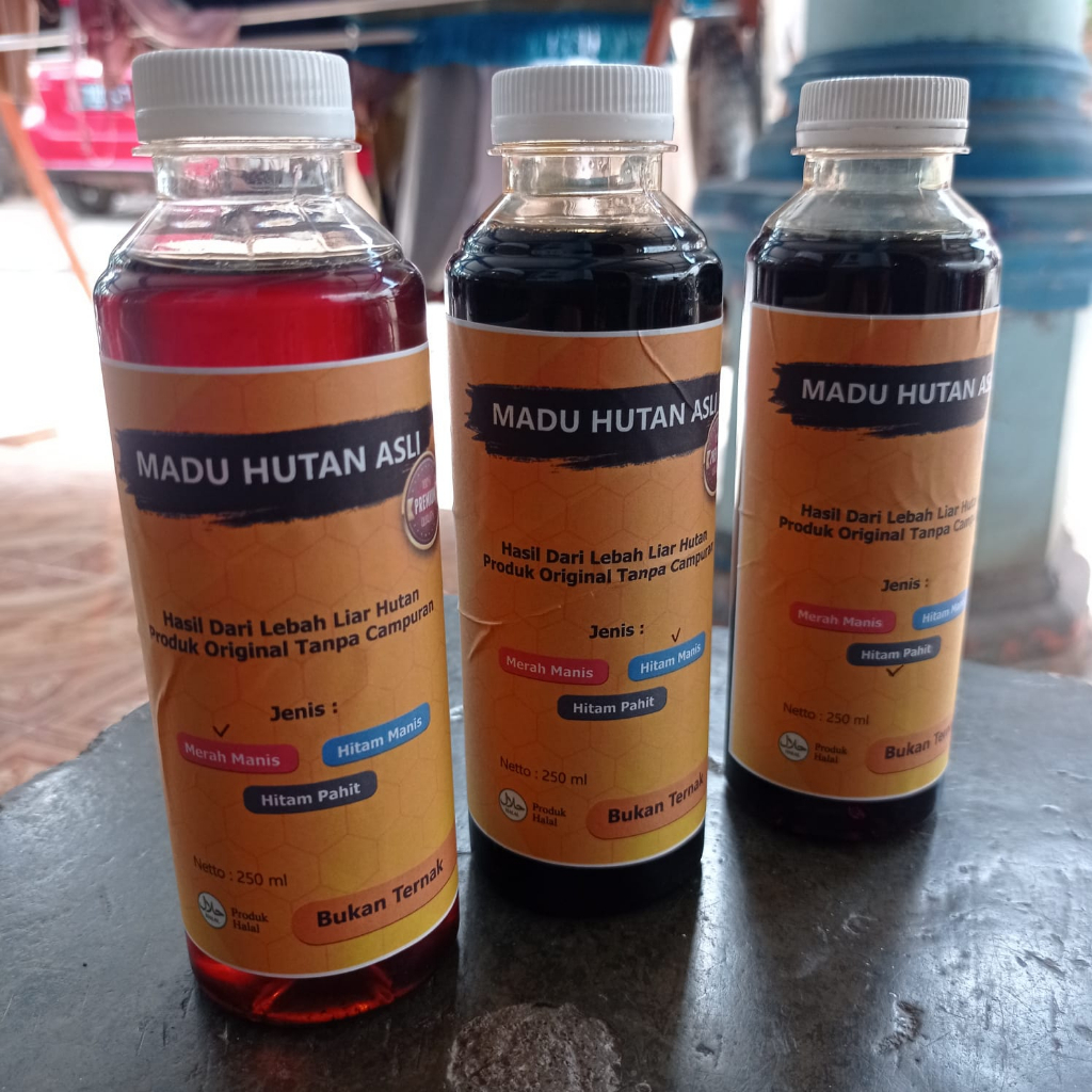 Jual Madu Hutan Asli Original 250 Ml 350 Gr Madu Lebah Apis Dorsata Odeng Gung Dari