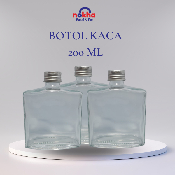 Jual Botol Kaca 200 Ml Original Bening Botol Kaca Botol Kaca Juice
