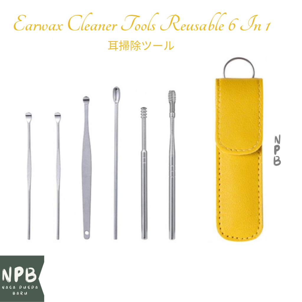 Jual Earwax Cleaner Tools Reusable 6 In 1 Alat Pembersih Telinga