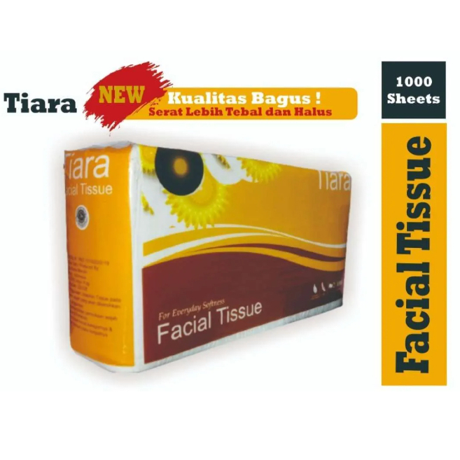 Jual FACIAL TISSUE TIARA 1000 SHEET 2PLY I TISSUE WAJAH LEMBUT I TISSUE