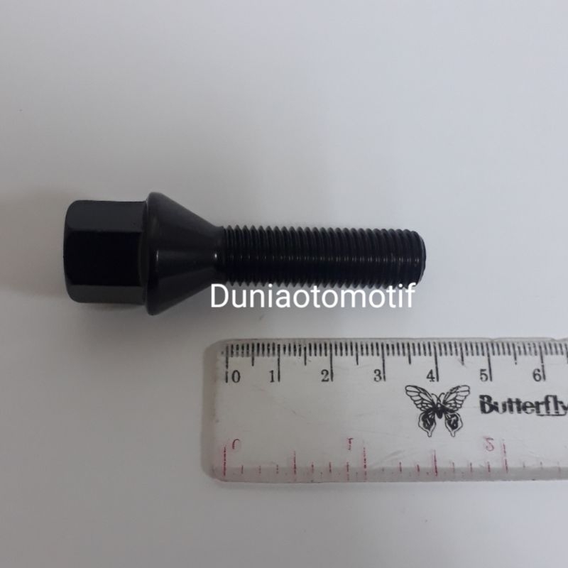 Jual Baut Roda Mercy / BMW 12mm x 1.5 Hitam Panjang Ulir 4cm | Shopee ...
