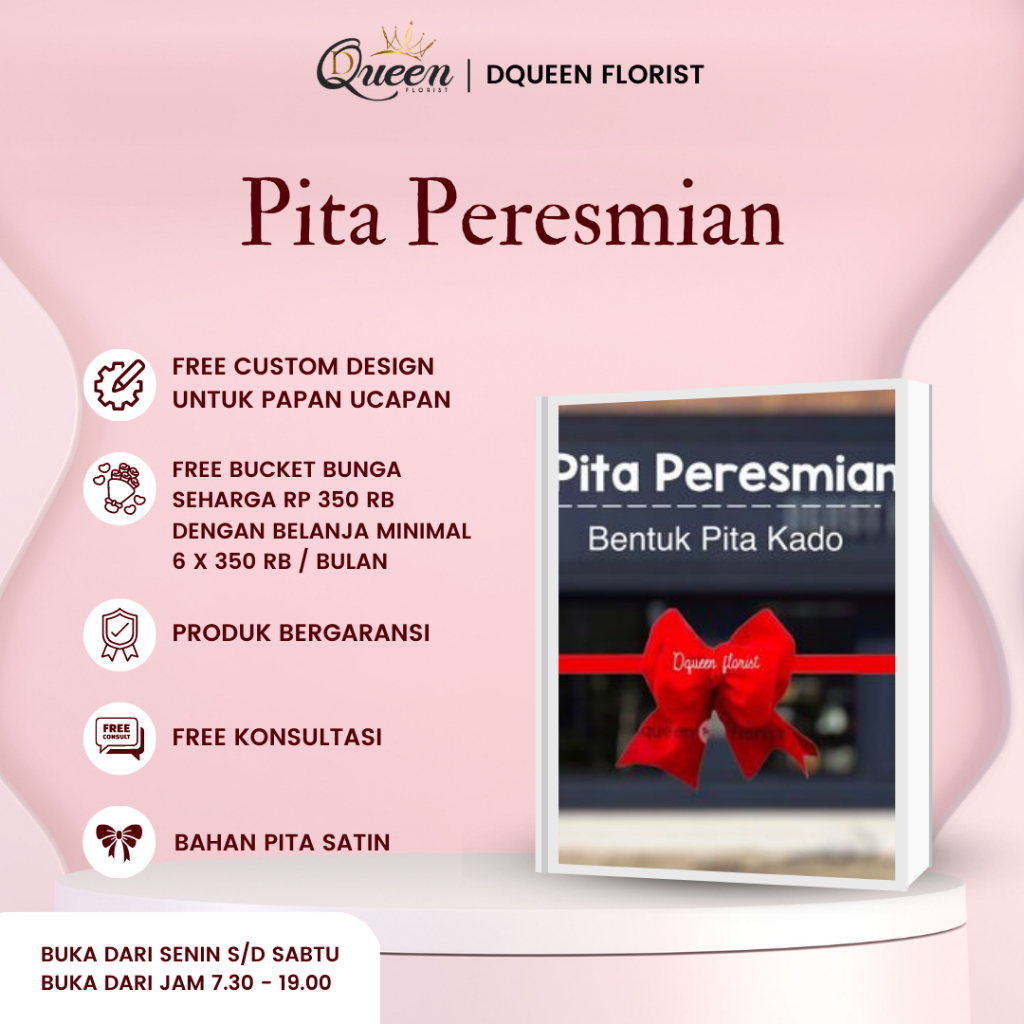Jual DQueen Florist Pita Peresmian Dasi Kupu Kupu Bahan Spon Acara ...