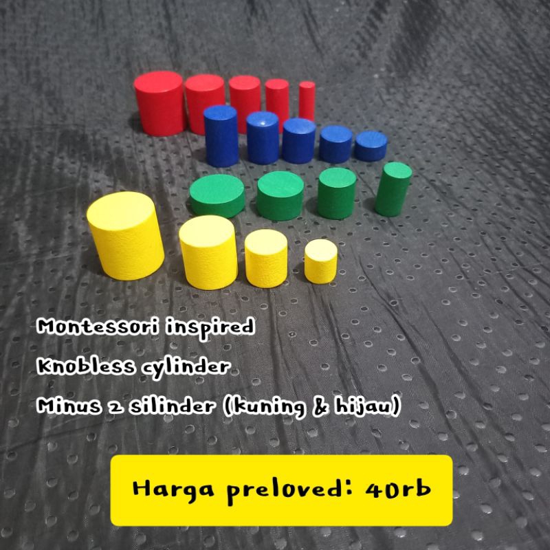 Jual Preloved Knobless Cylinder montessori inspired | Shopee Indonesia
