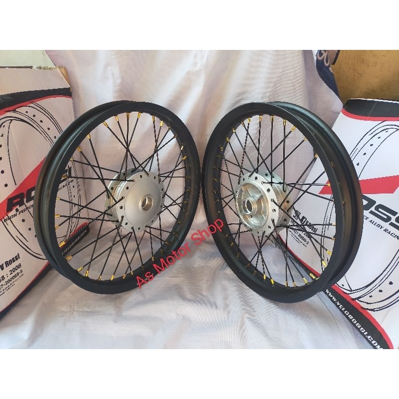 Jual VELG SET ROSSI HONDA WIN UKURAN DEPAN 140 RING 18 BELAKANG 160