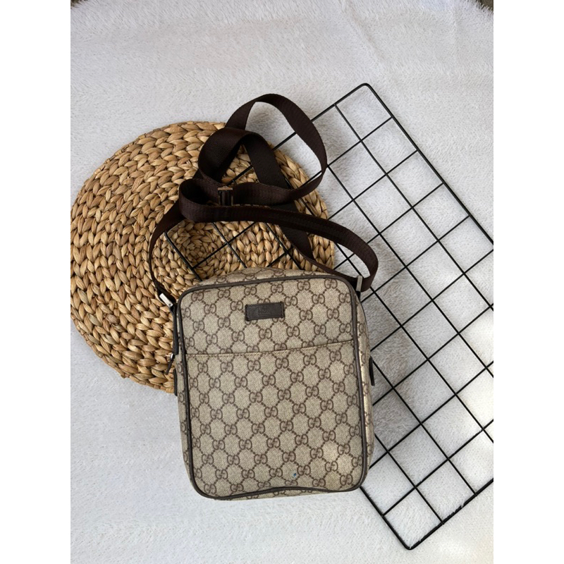 Gucci GG Supreme Sling Crossbody Bag In Brown For Men Lyst, 45 OFF