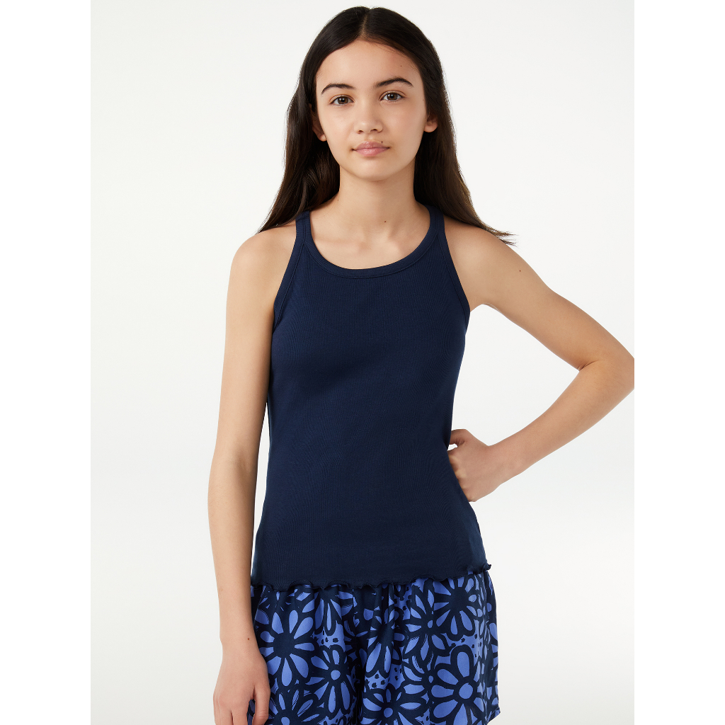 Jual Free Assembly Girls Racerback Ribbed Tank Tops | Shopee Indonesia