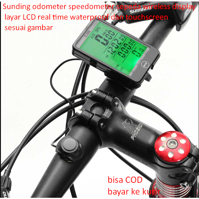 Jual Sunding Odometer Speedometer Sepeda Wireless Display Layar Lcd Real Time Waterproof Dan