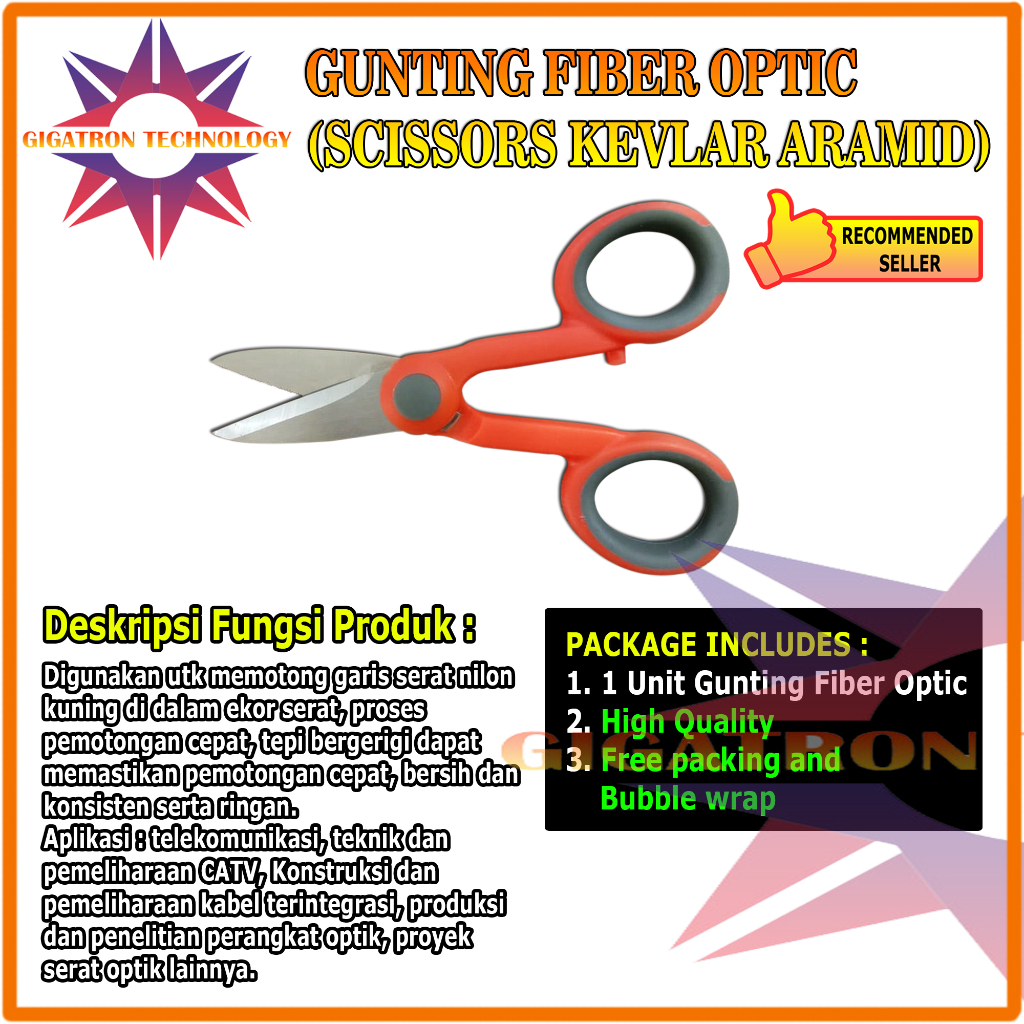 Jual Fiber Optic Scissors Kevlar / Gunting Kevlar / Cutting Tool