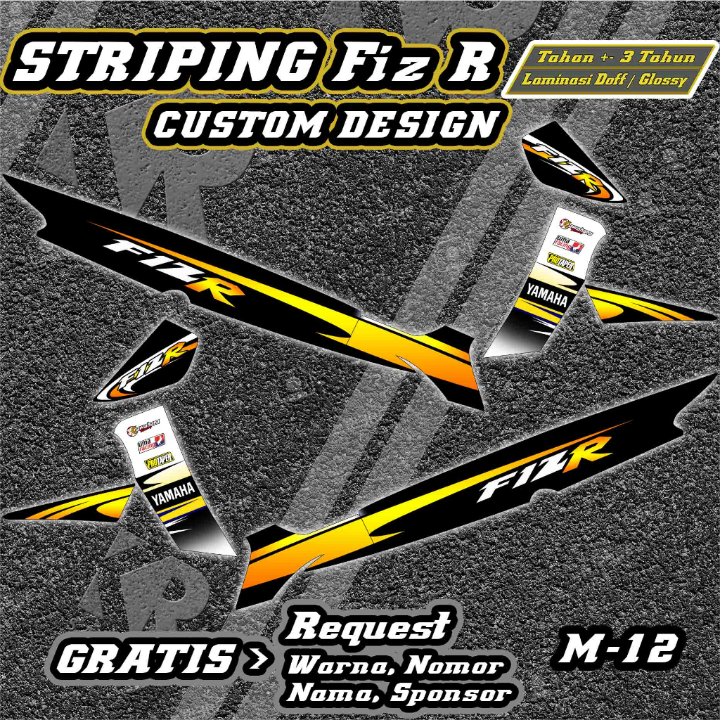 Jual Striping Fiz R / Poswan Custom Desain Stiker Fiz R | lis variasi ...