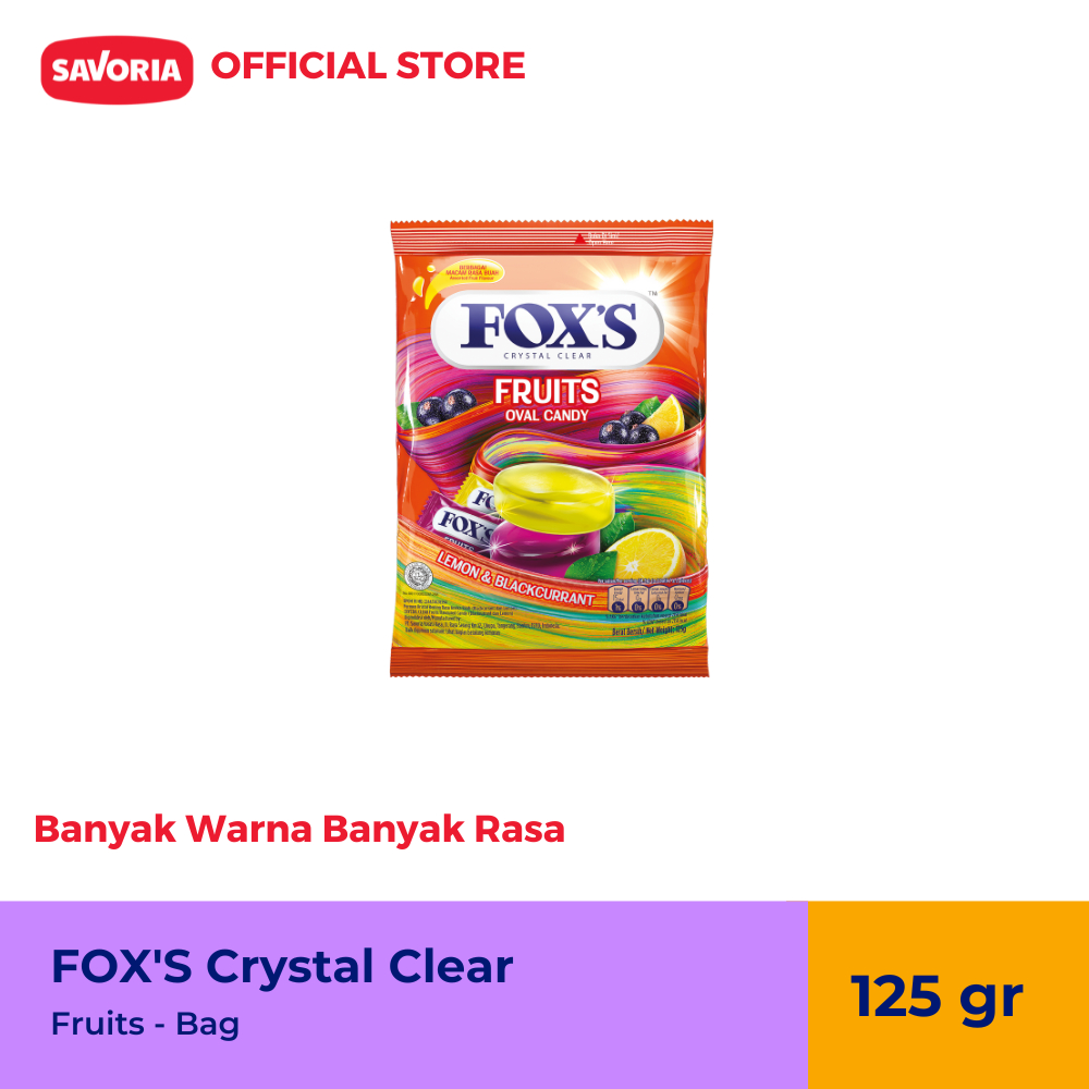 Jual Foxs Oval Candy Fruits Bag Permen Rasa Buah 125g Shopee Indonesia 5549