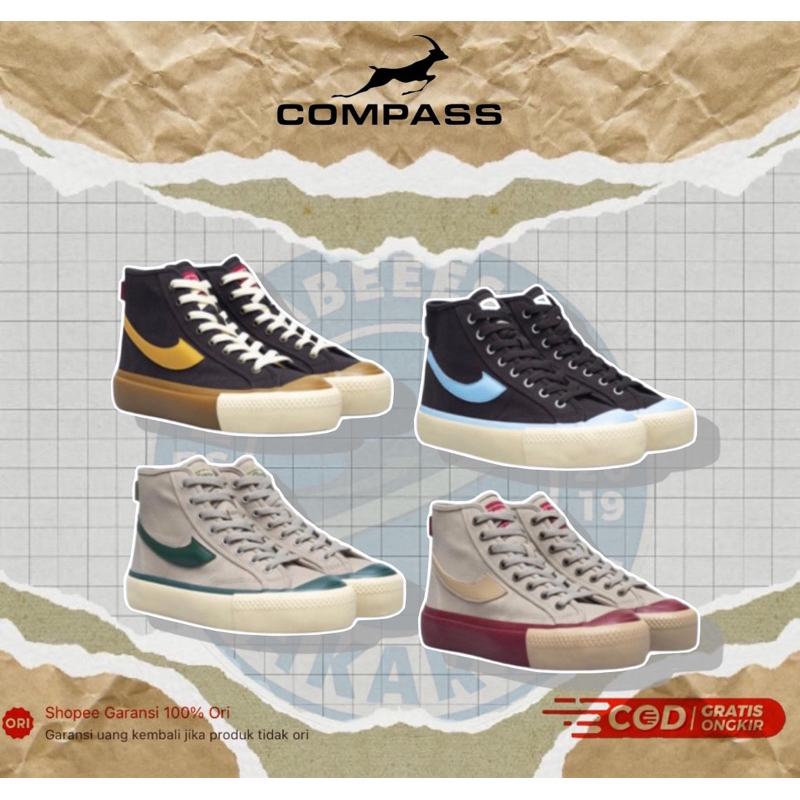 Jual [ORIGINAL] COMPASS GAZELLE HI WAFER GREEN/CARAMEL/CHOCO ICE/WAFER ...