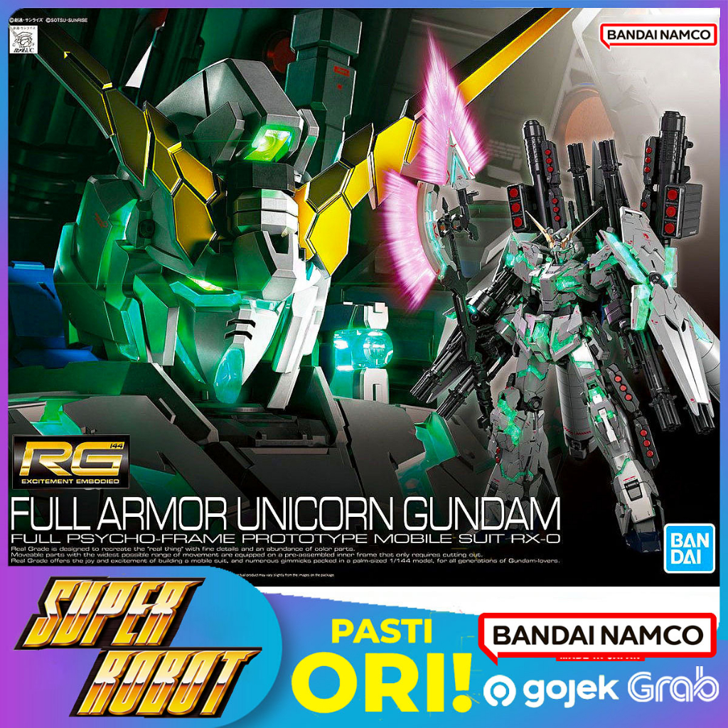 Jual 𝗕𝗔𝗡𝗗𝗔𝗜 RG RX-0 Full Armor Unicorn Gundam | Shopee Indonesia